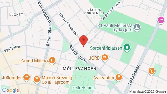 Lägenheter till salu i Malmö Centrum - kort over placeringen