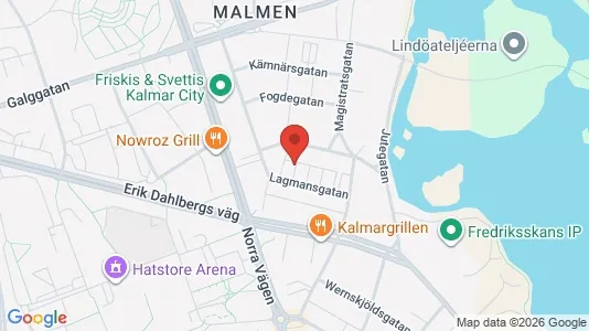 Lägenheter till salu i Kalmar - kort over placeringen