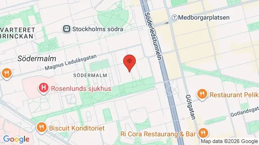 Lägenheter till salu i Södermalm - kort over placeringen