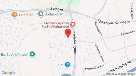 Lägenheter till salu i Borås - kort over placeringen