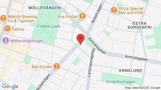 Lägenheter till salu i Malmö Centrum - kort over placeringen