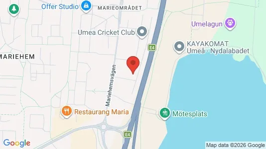 Lägenheter till salu i Umeå - kort over placeringen