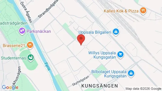 Lägenheter till salu i Uppsala - kort over placeringen