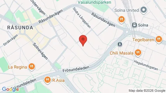 Lägenheter till salu i Solna - kort over placeringen
