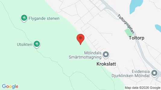 Lägenheter att hyra i Mölndal - kort over placeringen