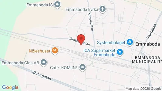 Lägenheter att hyra i Emmaboda - kort over placeringen