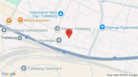 Lägenheter att hyra i Trelleborg - kort over placeringen