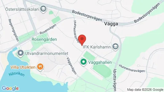 Bostadsrätter till salu i Karlshamn - kort over placeringen