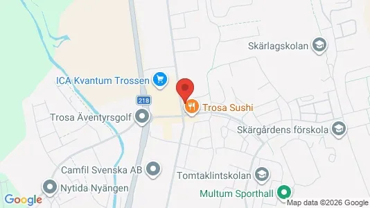 Bostadsrätter till salu i Trosa - kort over placeringen