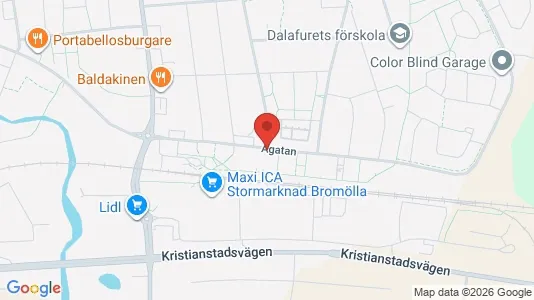 Bostadsrätter till salu i Bromölla - kort over placeringen