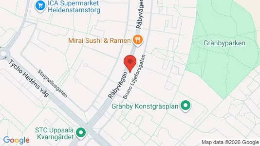 Lägenheter till salu i Uppsala - kort over placeringen