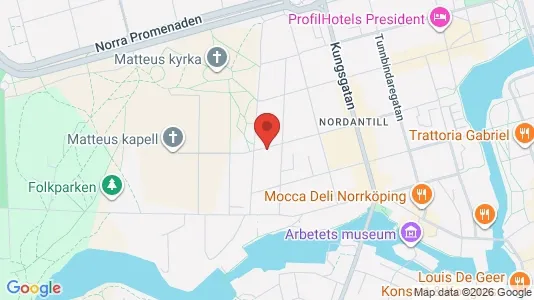 Bostadsrätter till salu i Norrköping - kort over placeringen
