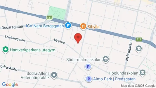 Bostadsrätter till salu i Sundsvall - kort over placeringen