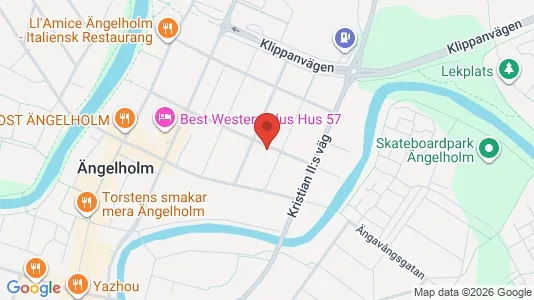 Lägenheter till salu i Ängelholm - kort over placeringen