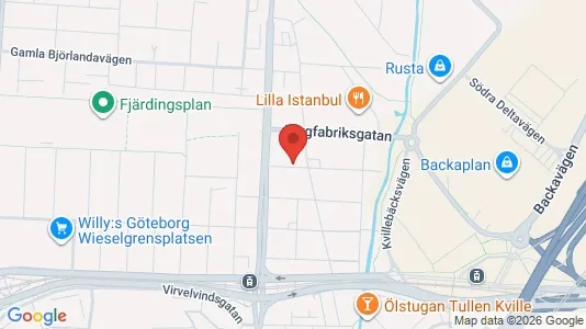 Bostadsrätter till salu i Lundby - kort over placeringen