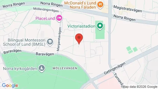 Bostadsrätter till salu i Lund - kort over placeringen