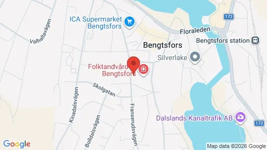 Bostadsrätter till salu i Bengtsfors - kort over placeringen
