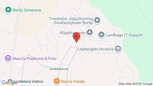 Lägenheter till salu i Borås - kort over placeringen