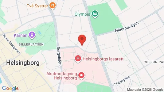 Lägenheter till salu i Helsingborg - kort over placeringen