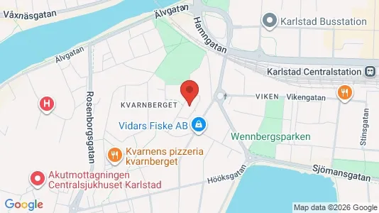 Bostadsrätter till salu i Karlstad - kort over placeringen