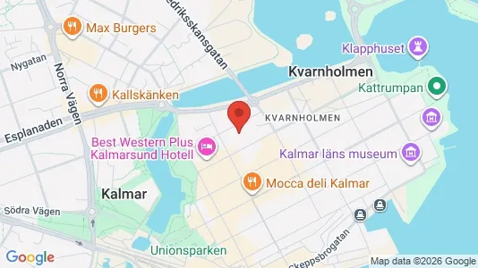 Lägenheter till salu i Kalmar - kort over placeringen