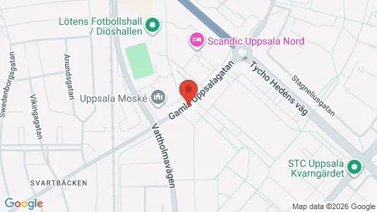 Lägenheter att hyra i Uppsala - kort over placeringen