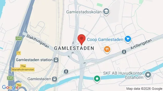 Bostadsrätter till salu i Göteborg Östra - kort over placeringen