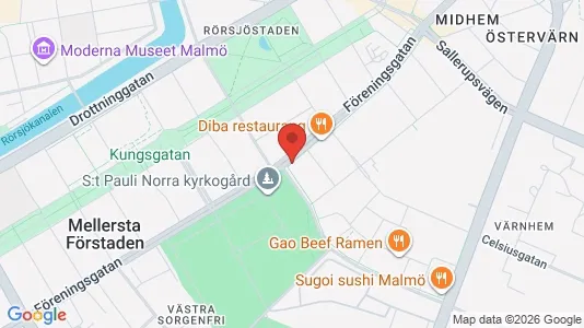 Lägenheter till salu i Malmö Centrum - kort over placeringen