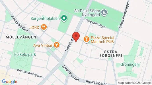 Lägenheter till salu i Malmö Centrum - kort over placeringen
