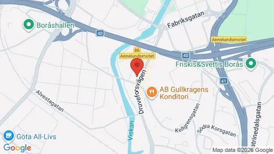 Lägenheter till salu i Borås - kort over placeringen