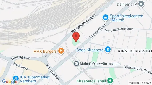 Lägenheter till salu i Kirseberg - kort over placeringen