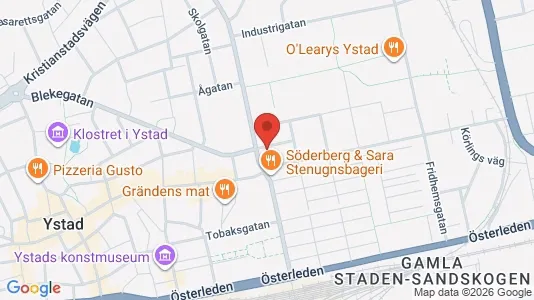 Lägenheter till salu i Ystad - kort over placeringen