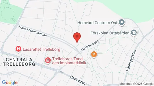 Lägenheter till salu i Trelleborg - kort over placeringen