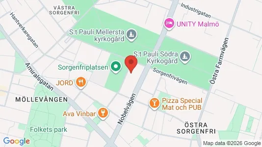 Lägenheter till salu i Malmö Centrum - kort over placeringen