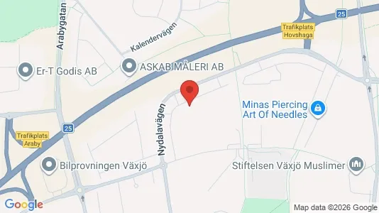 Lägenheter att hyra i Växjö - kort over placeringen