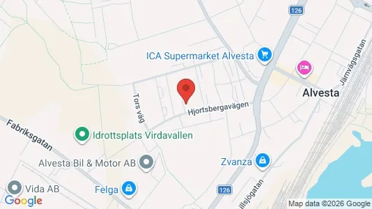 Lägenheter att hyra i Alvesta - kort over placeringen