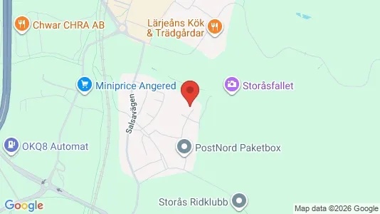 Bostadsrätter till salu i Angered - kort over placeringen