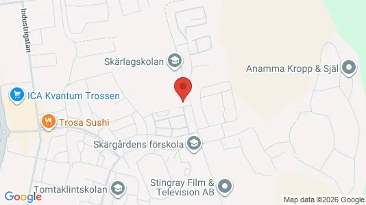 Bostadsrätter till salu i Trosa - kort over placeringen
