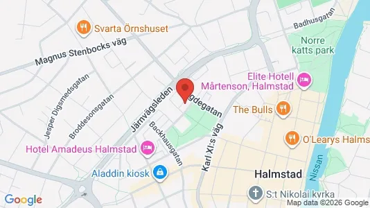 Lägenheter till salu i Halmstad - kort over placeringen