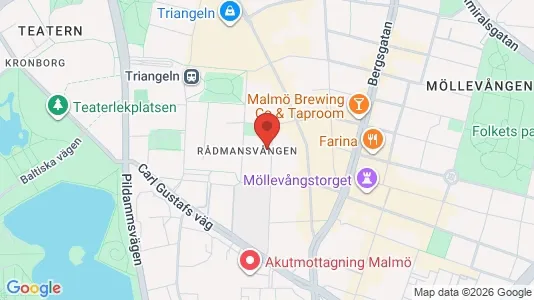 Lägenheter till salu i Malmö Centrum - kort over placeringen
