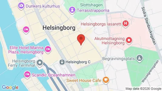 Lägenheter att hyra i Helsingborg - kort over placeringen