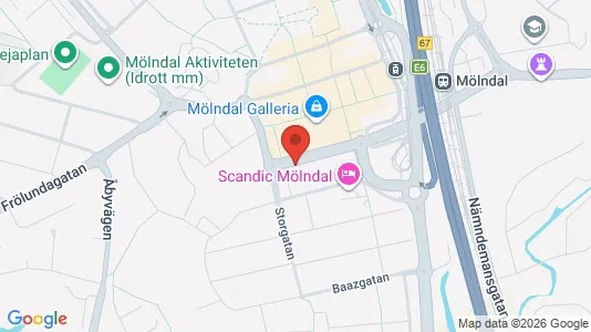 Bostadsrätter till salu i Mölndal - kort over placeringen