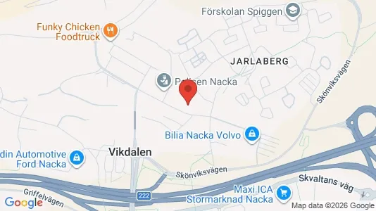 Lägenheter att hyra i Nacka - kort over placeringen