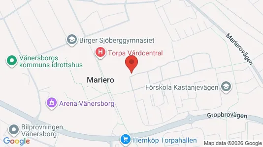 Lägenheter till salu i Vänersborg - kort over placeringen