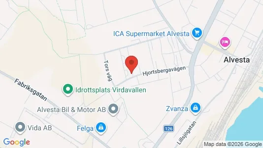 Lägenheter att hyra i Alvesta - kort over placeringen
