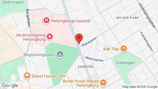 Lägenheter till salu i Helsingborg - kort over placeringen