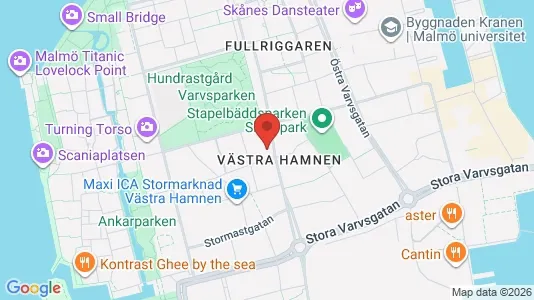 Lägenheter till salu i Malmö Centrum - kort over placeringen