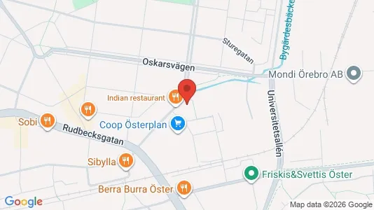 Lägenheter till salu i Örebro - kort over placeringen