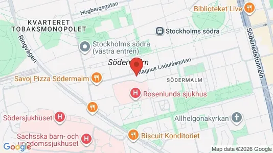 Lägenheter att hyra i Södermalm - kort over placeringen