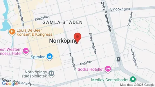 Lägenheter att hyra i Norrköping - kort over placeringen